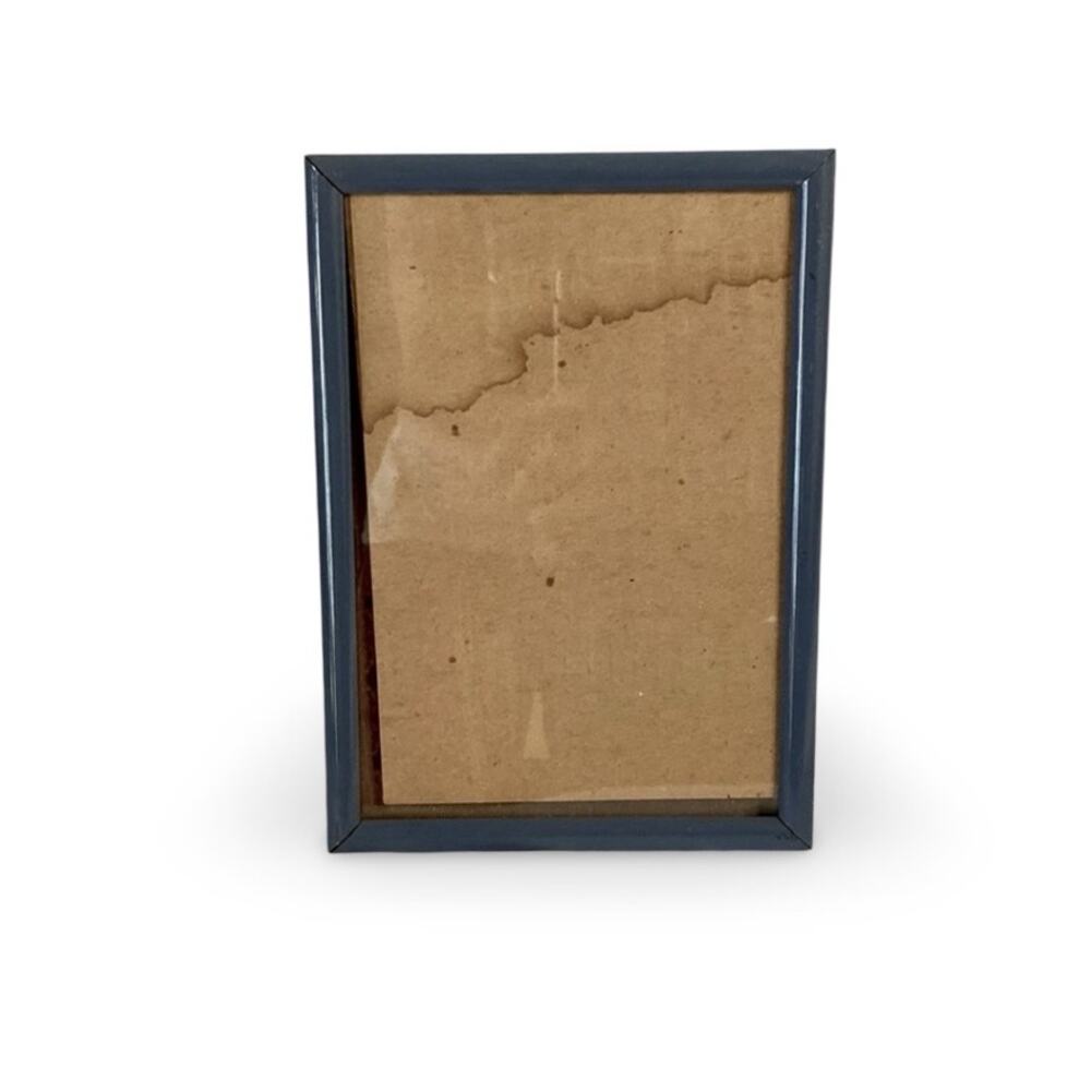Vintage Blue Metal Picture Frame